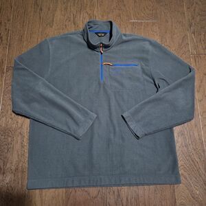 Orvis Trout Bum Mens XL Waffle Knit 1/4 Zip Pullover Long Sleeve Sweater